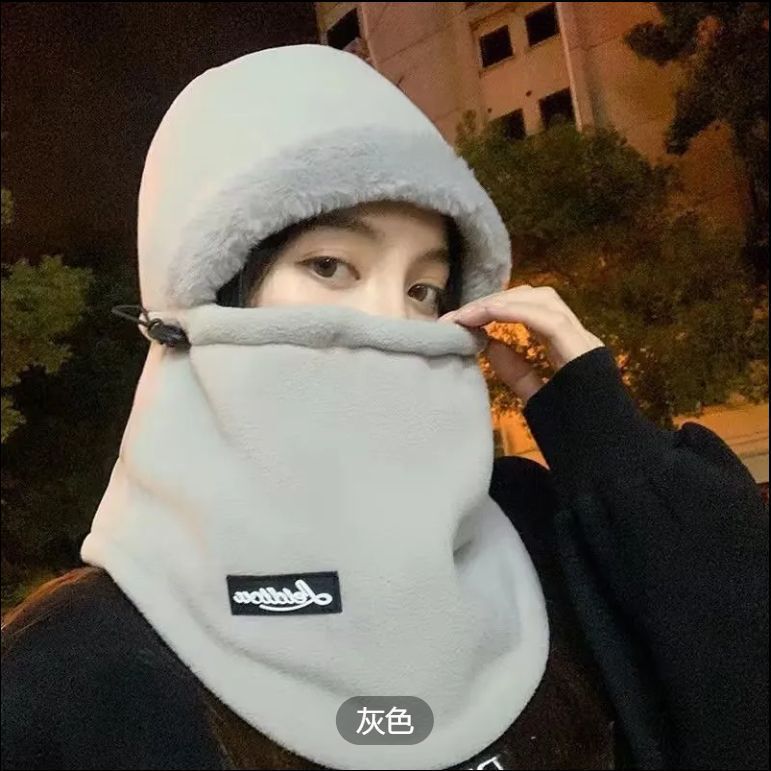 帽子女冬帽新款围脖包头一体护耳骑行保暖帽防风防寒骑行|undefined