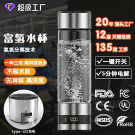 一杯三用高氢浓度富氢水杯氢水瓶SPE氢氧分离电解制氢LED智能显示