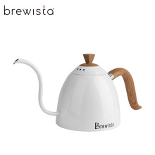 Brewista 不锈钢手冲咖啡细口壶 细长嘴木纹手柄 实用0.7L