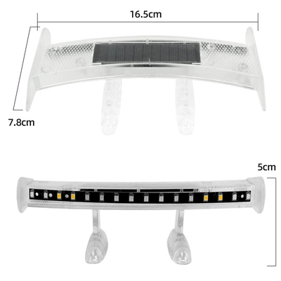 Car Solar-Powered Rear Wing Modification with Lights, Universal Mini Rear Wing, No-Drill Installation, Creative Personalized Decorative Sticker (Other Automotive Exterior Supplies) - solar-tail-light-vibration-type