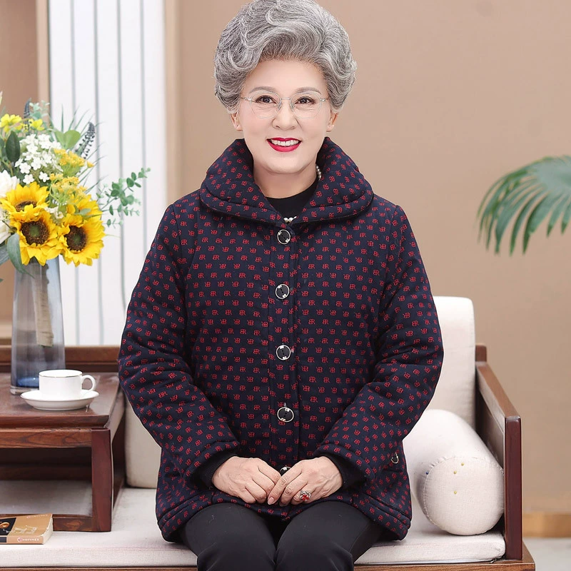 2022 зимняя одежда для пожилых женщин, утолщенное хлопковое подкладка на флисовой подкладке, пальто для мамы, теплое пальто для 60-летних 70 лет, одежда