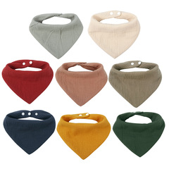 Cross-border baby saliva napkins, pure cotton gauze bibs, baby supplies, children, newborns and toddlers, super soft triangle towels