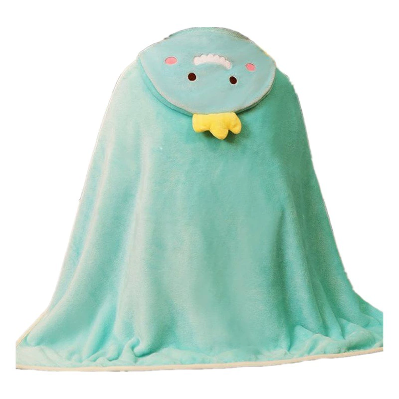 Оптовая Продажа с фабрики Мультфильм плюшевые маленькие животные дом шаль фланелевая накидка ворс одеяло с капюшоном накидка одеяло