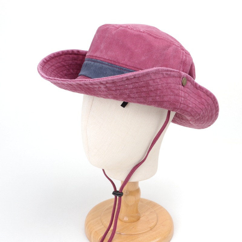 Frau Einfacher Stil Klassischer Stil Farbblock Gebogene Traufen Bucket Hat display picture 4