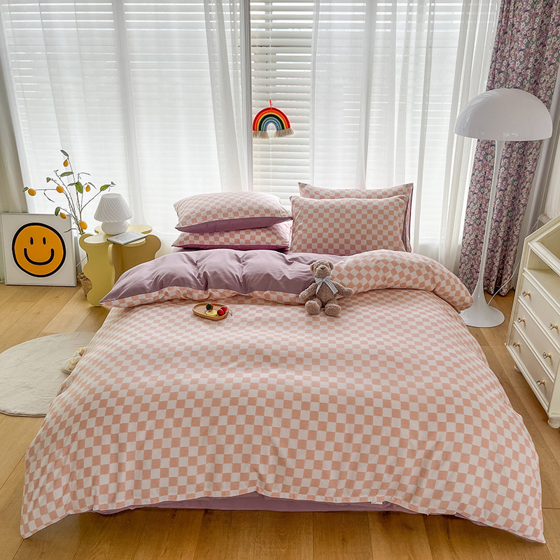 체스 보드 그리드-핑크