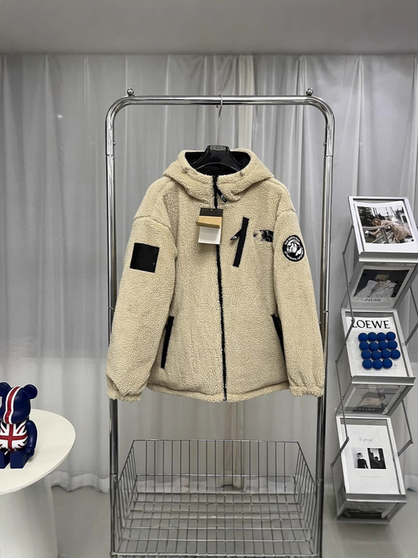Beijia 暖かい両面カップル男性と女性の同じスタイルメンズスタンドカラーラムウールジャケット刺繍ロゴ FN54 ドロップシッピング|undefined