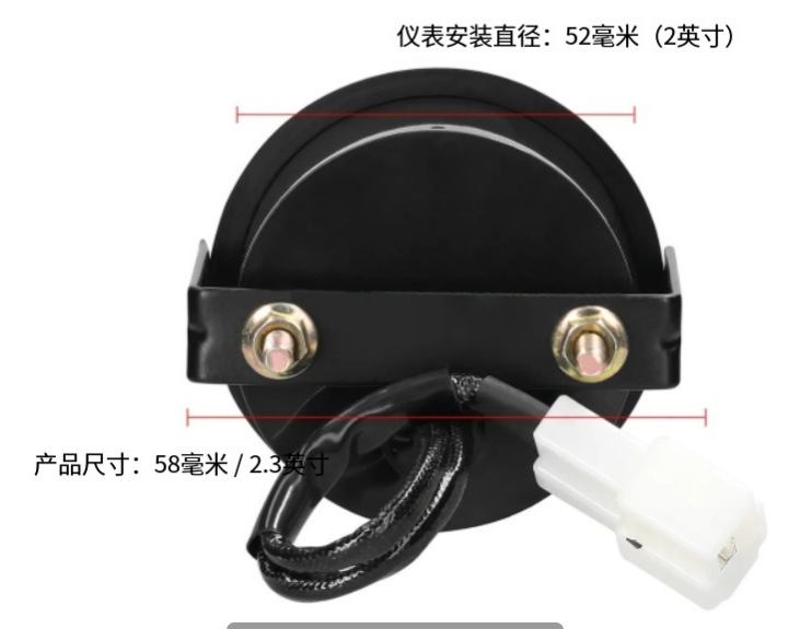 52mm Chronograph Excavator Loader Bulldozer Road Roller Forklift Construction Machinery Led Digital Real-Time Price in Stock