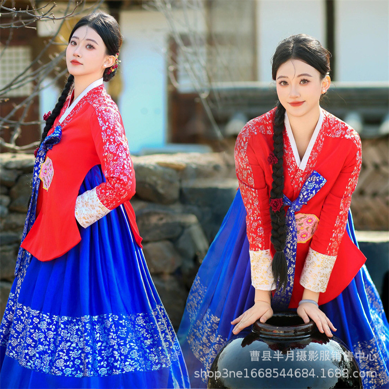 Traditional Korean Hanbok Wedding Dress for Women, Improved Korean Court Costume, Adult Formal Dress, Dae Jang Geum Korean Traditional Outfit
