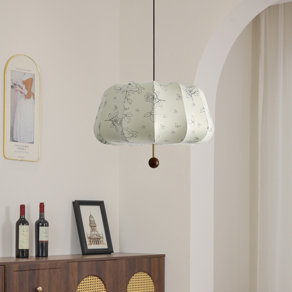 Lámpara del restaurante de estilo antiguo lámpara de tela lámpara de comedor nuevo estilo chino retro Nanyang estilo residencial lámpara de dormitorio 222L
