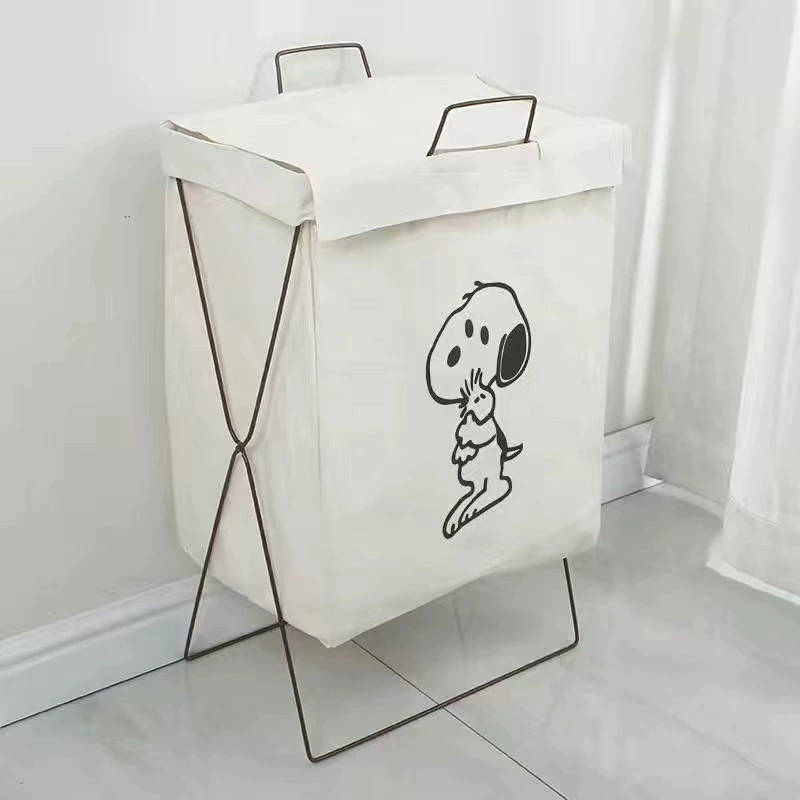 Folding Laundry Basket, Collapsible Storage Bin, Fabric Hamper with/without Cover, Multiple Prints