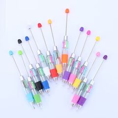 Creative New DIY Bead Four-Color Round Ballpoint Pen, Cute Cartoon Four-in-One Ballpoint Pen, Factory Wholesale