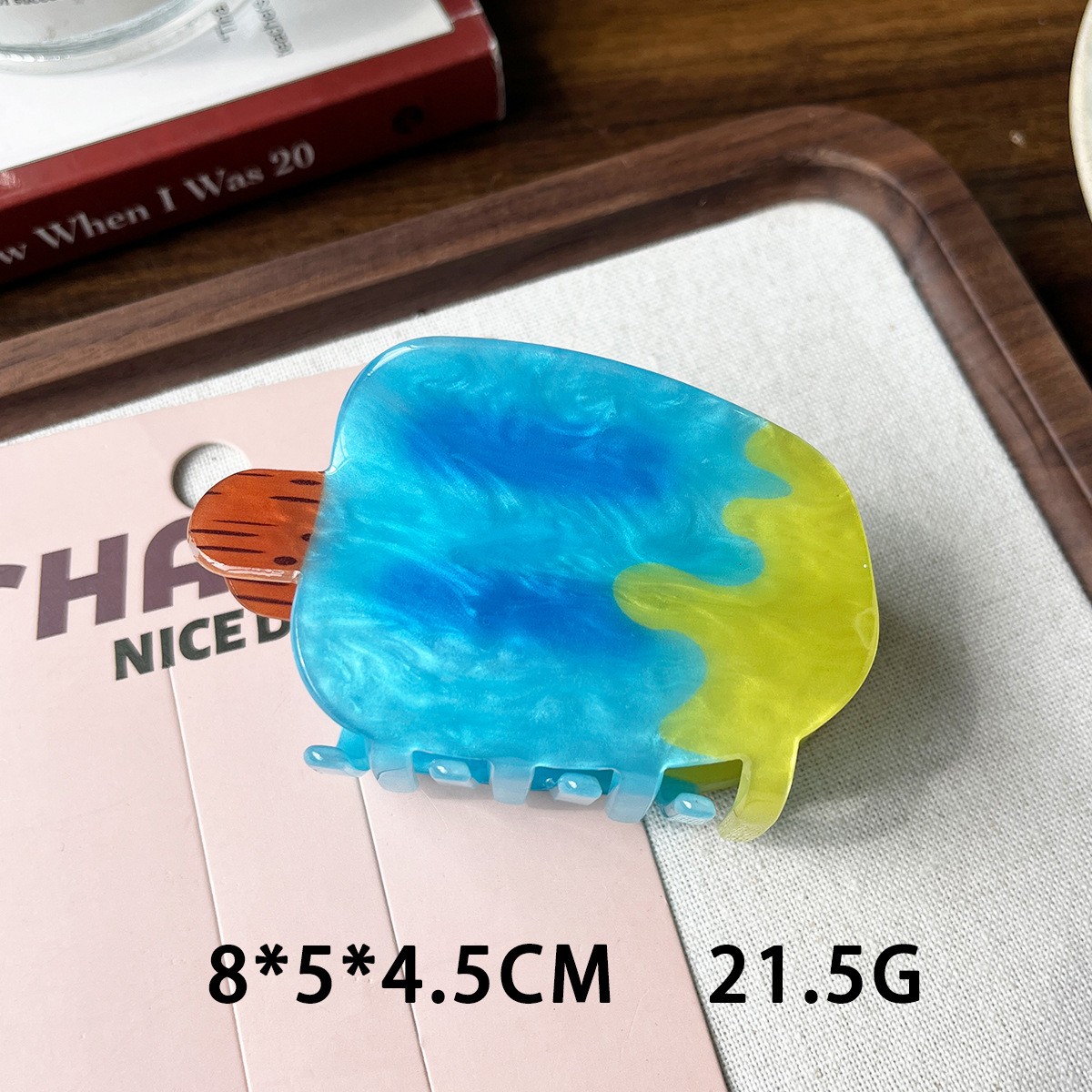 Frutas de verano helado estilo agarrar clips dulce clips de tiburón clips creativo acrílico detrás de la cabeza
