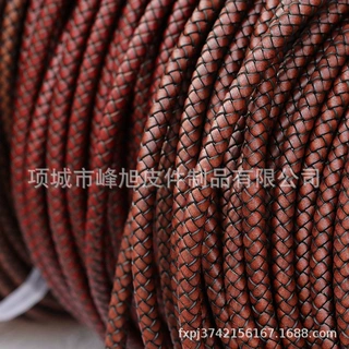 diy饰品配件 包带3/4MM 彩色黑色 牛皮绳编织绳复古皮绳