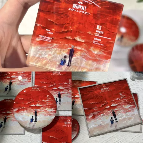 Eva Neon Genesis Evangelion Merchandise: Shinji Acrylic Badge, High-Quality Color Paper, Anime Merchandise, Acrylic Block