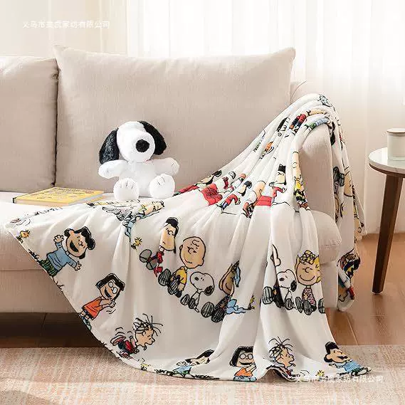 Трансграничный AliExpress милый мультфильм Snoopy фланелевый одеяло обеденный перерыв диван украшения одеяло завод прямых продаж