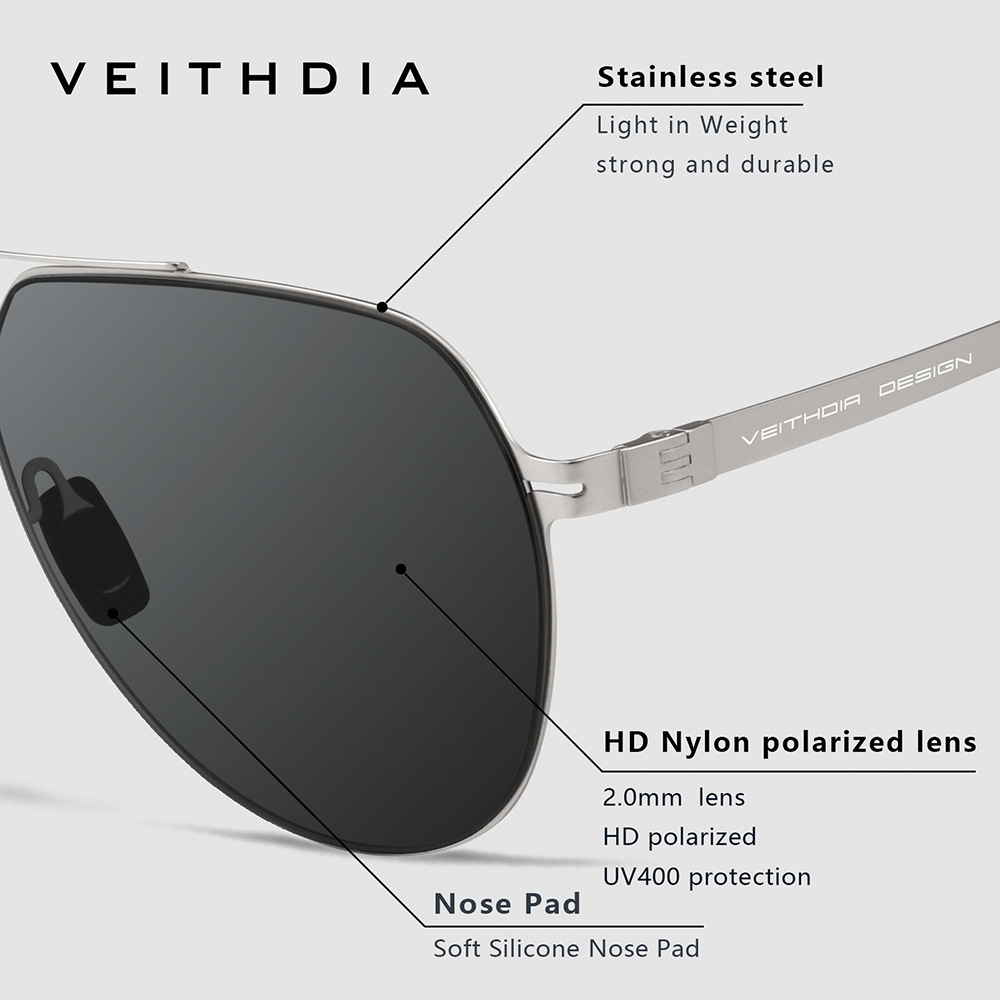 Espejo de sapo para hombre Gafas de sol polarizadas de nailon HD de acero inoxidable Protección UV Douyin Cross-border Live 8215
