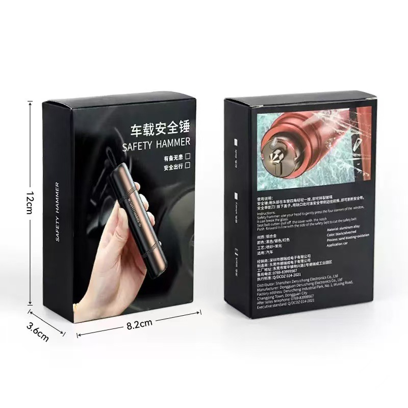Car Safety Hammer, Window Breaker, Car Emergency Escape Hammer, Seatbelt Cutter, Two-In-One Striker-Type Window Breaker