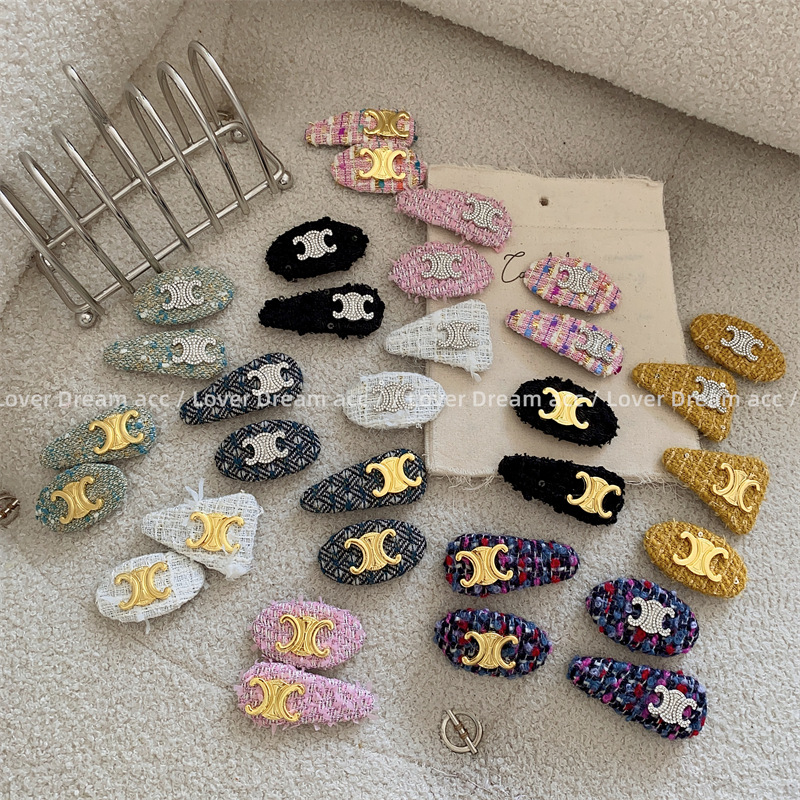 Fashion Letter Knit Handmade Hair Clip 1 Pair12