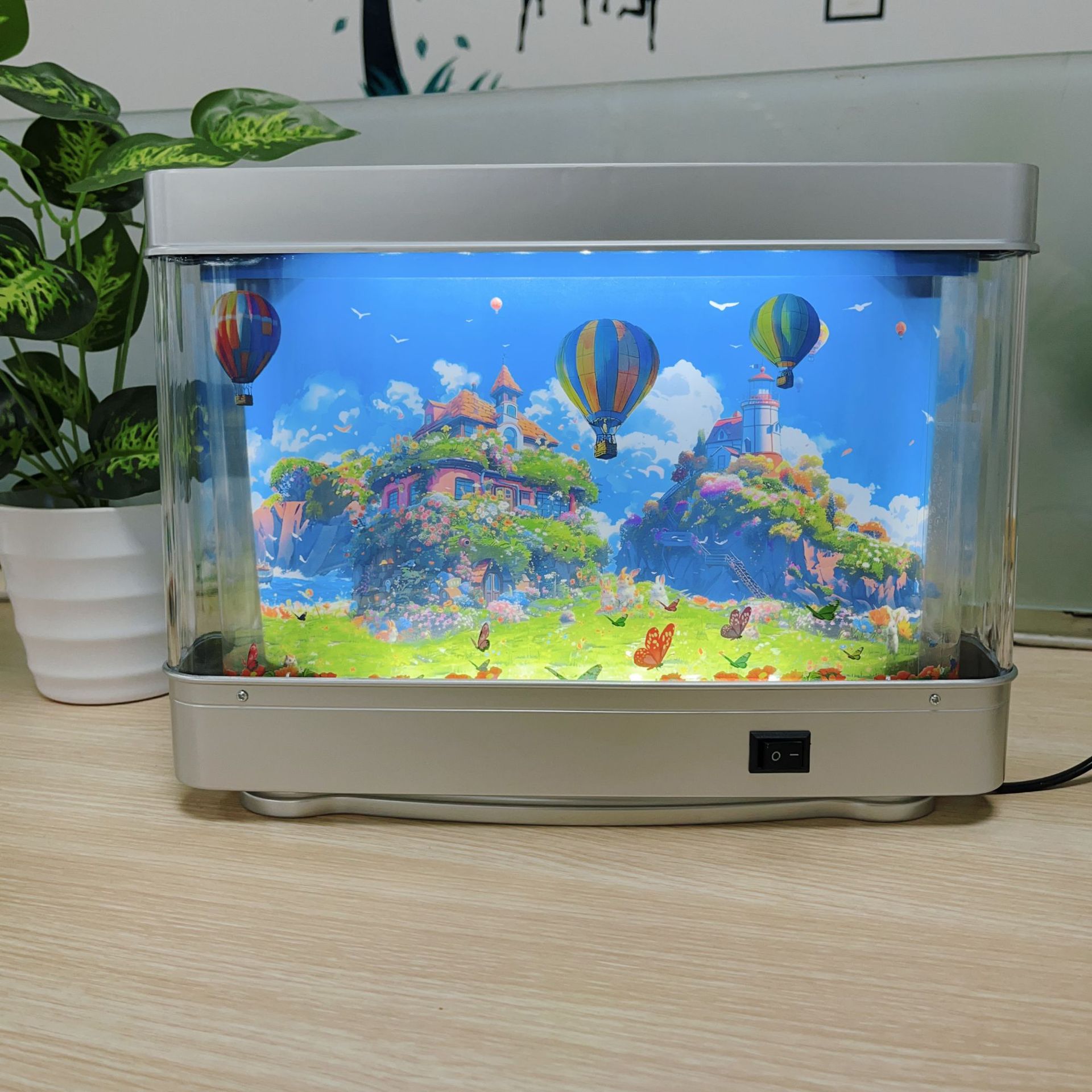 Lámpara de peces ornamentales de simulación amazónica decoración de la noche del hogar lámpara de mesa pequeña lámpara de peces ornamentales lámpara ornamental LED lámpara de peces pequeños