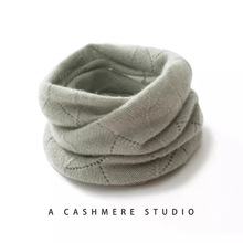 大肠圈发箍秋冬薄款简约保暖防寒高级感镂空针织围脖山羊绒脖套女