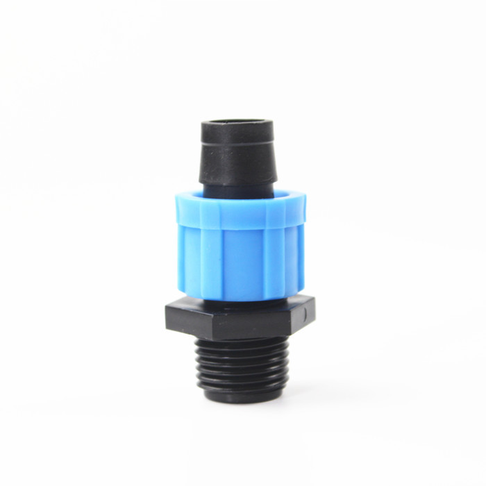 16mm tipo parche de riego por goteo con conexión de goteo de pulsación de bloqueo de codo directo válvula accesorios de riego por goteo de fresa huerto