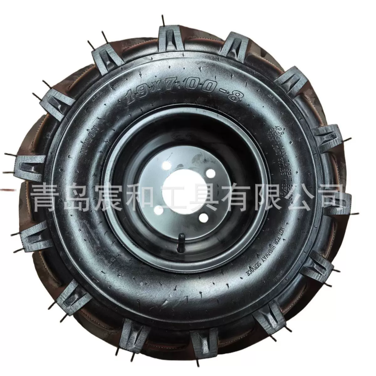 19寸19x7.00-8 农机轮 微耕机 播种机轮旋耕机轮人字纹真空充气轮