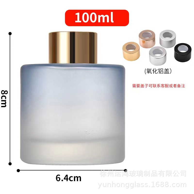 En stock botella de aromaterapia botella vacía taza de cera color botella cilíndrica color de ratán fragancia esmerilada botella vacía botella de perfume sin fuego