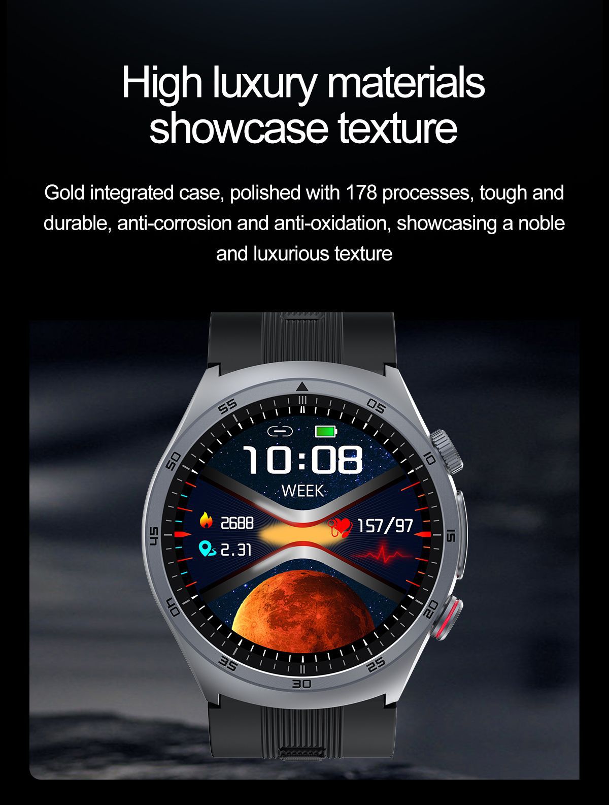 The 2025 new S25 smartwatch, air pump, blood pressure, heart rate, blood oxygen, blood sugar, uric acid, body fat, Bluetooth call Item Picture