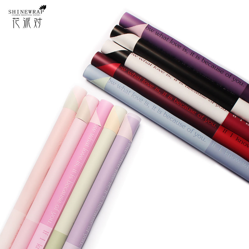 Floral fiesta fábrica mayorista engrosado flor flor florista paquete de papel de embalaje impermeable de regalos de dos colores