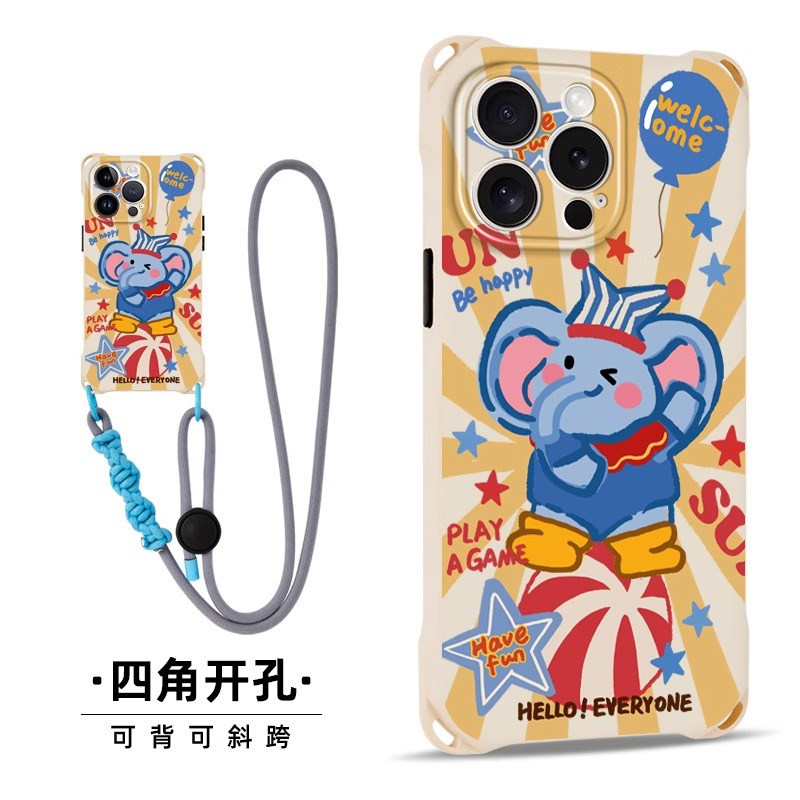 Sunshine Shiba Inu Style Apple 16Promax Mobile Phone Case 14 Suitable for Ip15 Four-Corner Opening Lanyard Vivo Glory Series