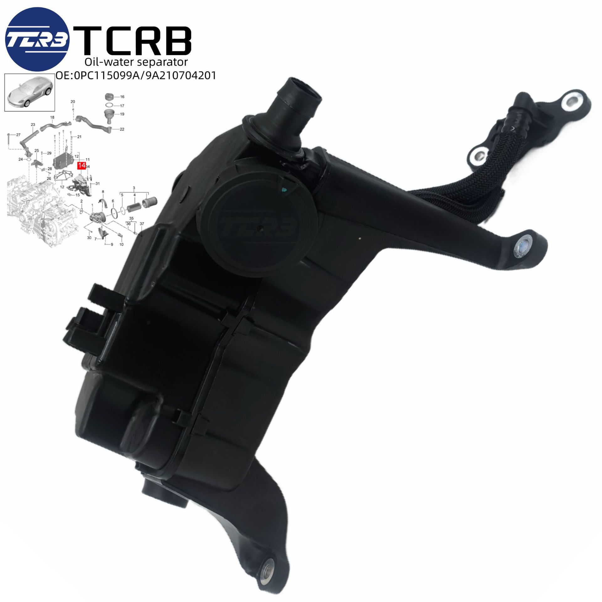 Suitable for Porsche 982 Oil Separator 0Pc115099A 9A210704201 9A210704200