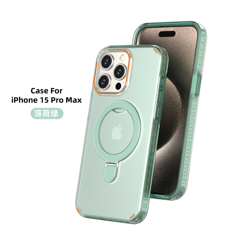 新しい自慢の磁気スタンド14はiphone16 promax携帯ケースアップル15pc tpu 2 in 1を適用します。|undefined