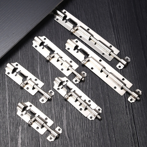 Stainless steel ordinary latch open latch ordinary door latch wooden door lock bathroom door old-fashioned left and right door bolts