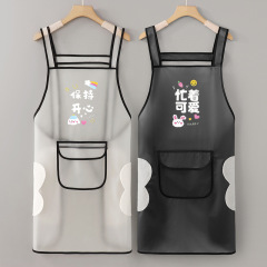 TPU防水防油エプロンはかわいいアニメエプロンで、汚れに強い飲食作業服のカスタムロゴを洗うことができます