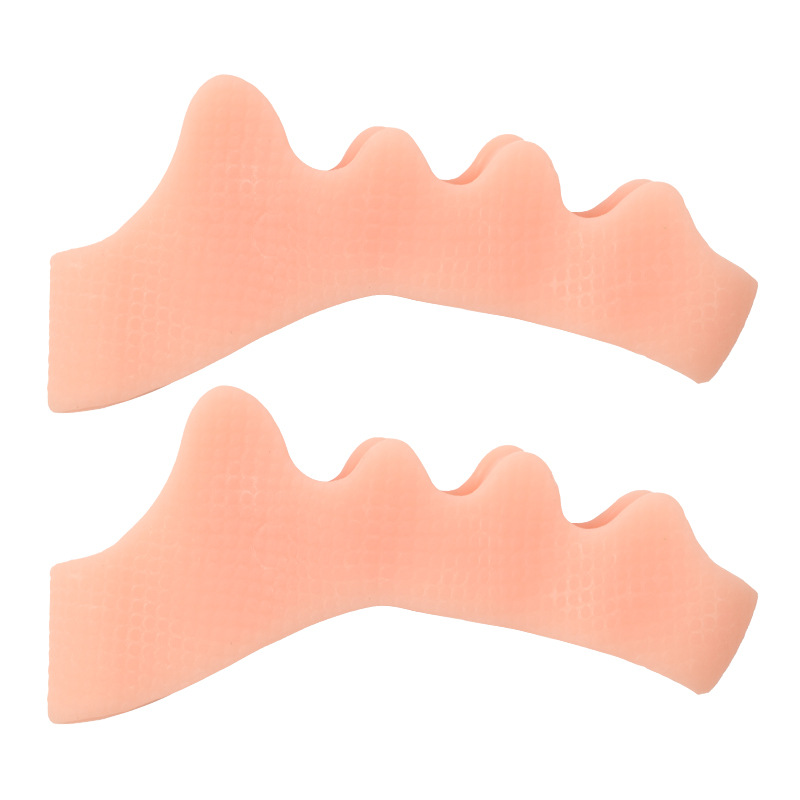 Five-Hole Toe Separator Silicone Corrector, One Size Soft Gel Toe Spacer