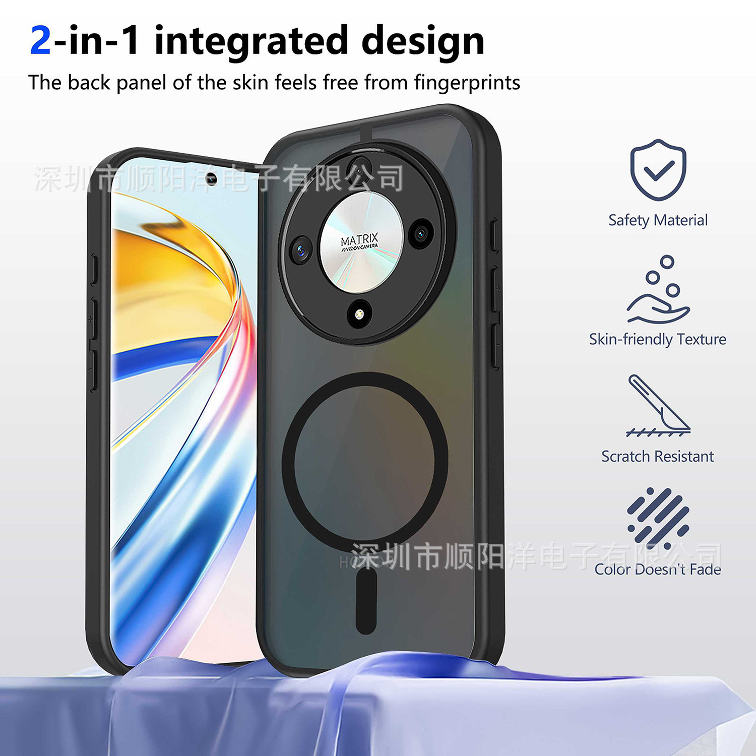 Honor X9D X9C X8D X8C X7D X7C X6D X6C X5D X5C üçün maqnit telefon qabı