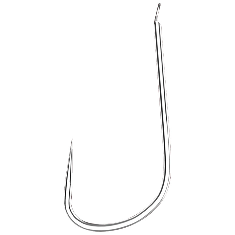 Anzuelos de manga ultrafinos y planos de color blanco para carpa cruciana, anzuelos de pesca de manga blanca a granel, anzuelos de pesca de manga blanca para pesca en aguas negras.