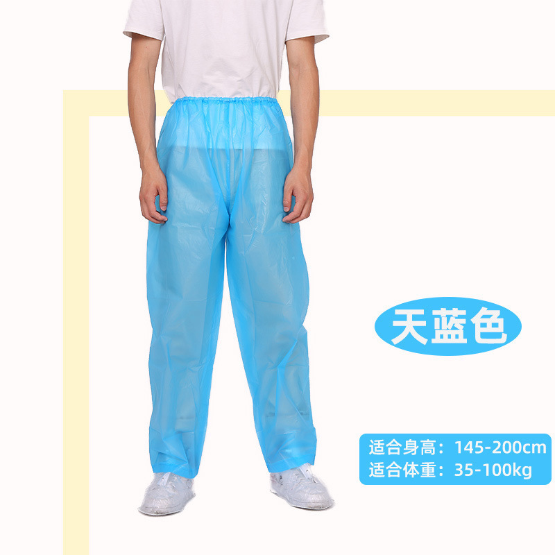Pantalones de lluvia impermeables solo pantalones para llevar hombre debajo del cuerpo chaqueta de lluvia de plástico para mujeres para montar engrosado tormenta desechable nuevo
