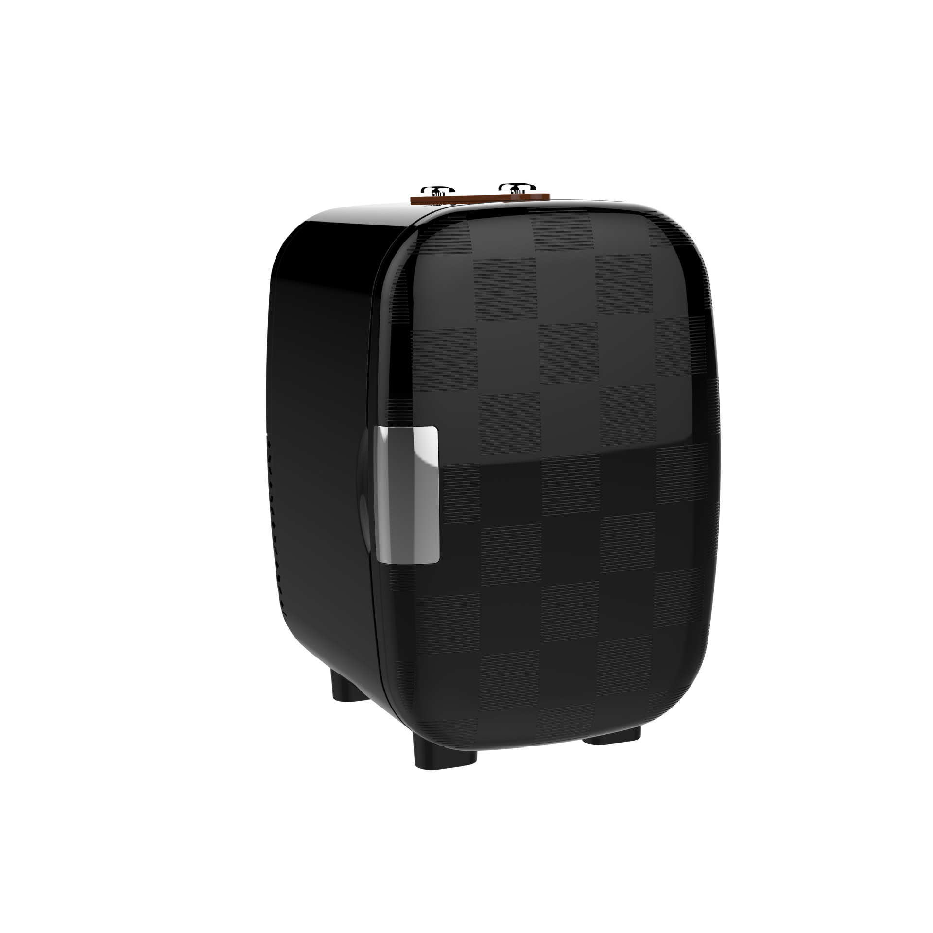 Refrigerador de automóvil personalizado de 6L portátil al aire libre mini refrigerador de cuadrícula de diamante para automóviles de doble propósito dormitorio pequeño refrigerador