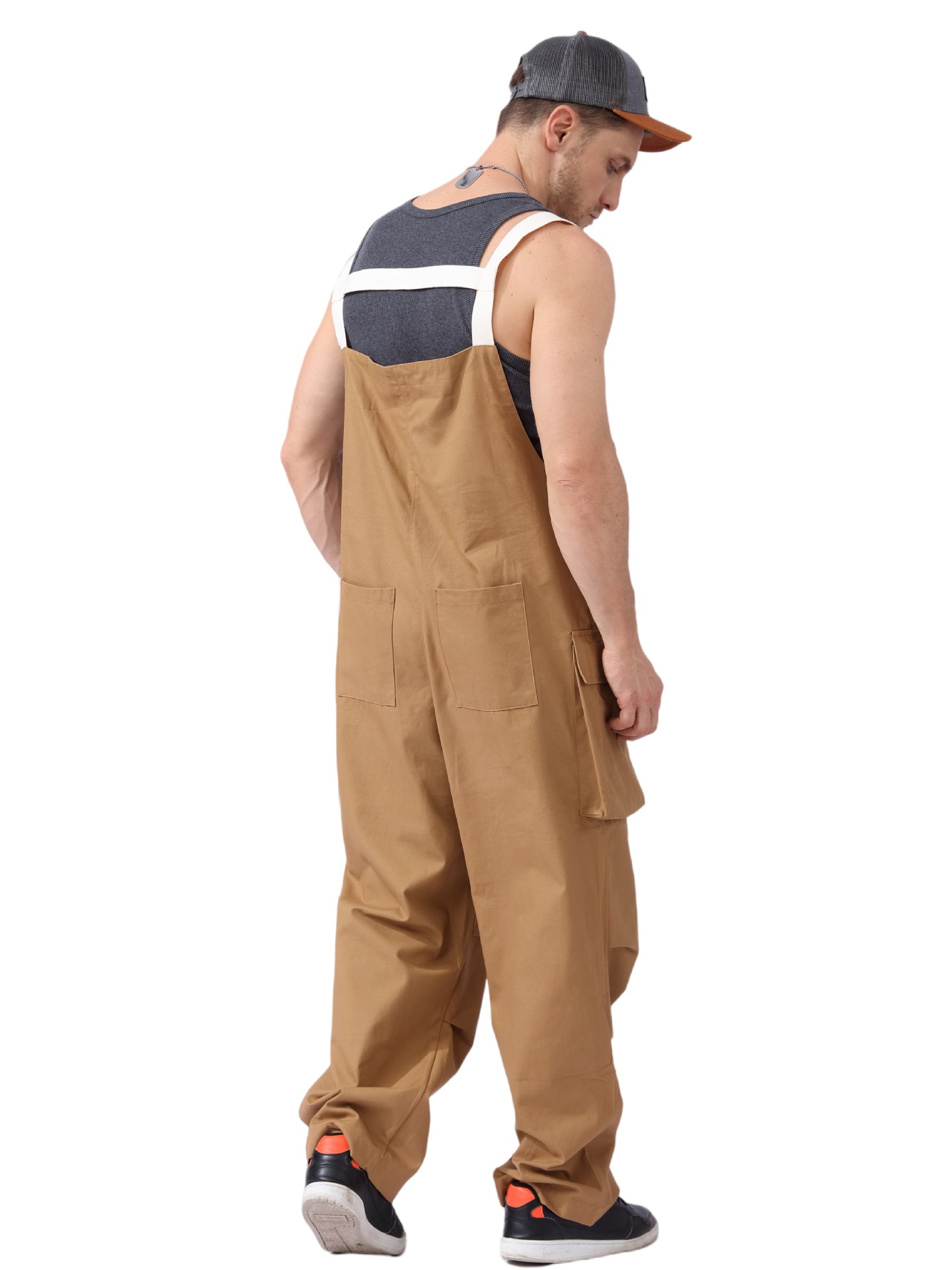 2025 Inverse Craftsman Kaha Ropa de trabajo retro japonesa Monos de bolsillo grandes para hombres y mujeres Estilo BF suelto y delgado para todos los partidos