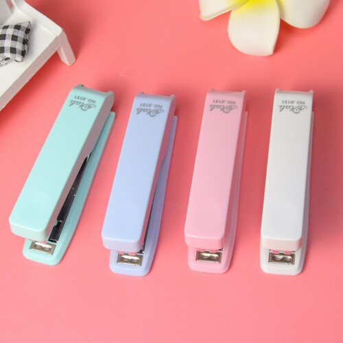 Macaron Color Series No. 10 Stapler High-Quality Morandi Stapler Office Supply Binding Machine with Nail Punch