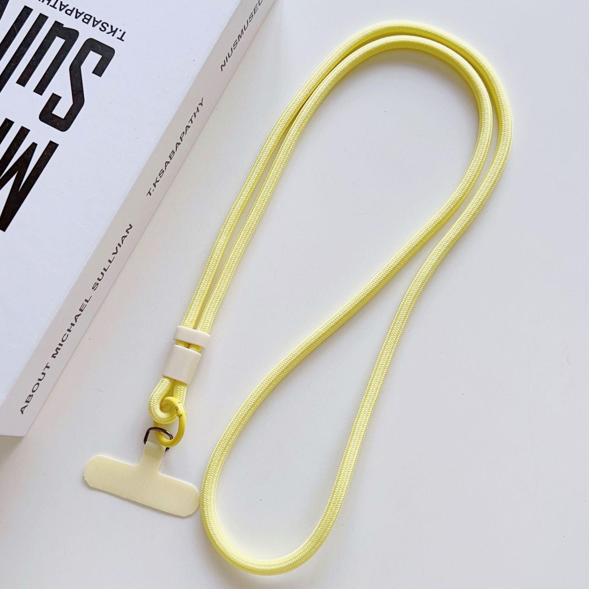 Cerradura ajustable, color sólido, cordón para teléfono móvil, mensajero, cuello colgante, cuerda de nailon de doble uso, tejido fuerte, duradero, anti-pérdida y anti-caída