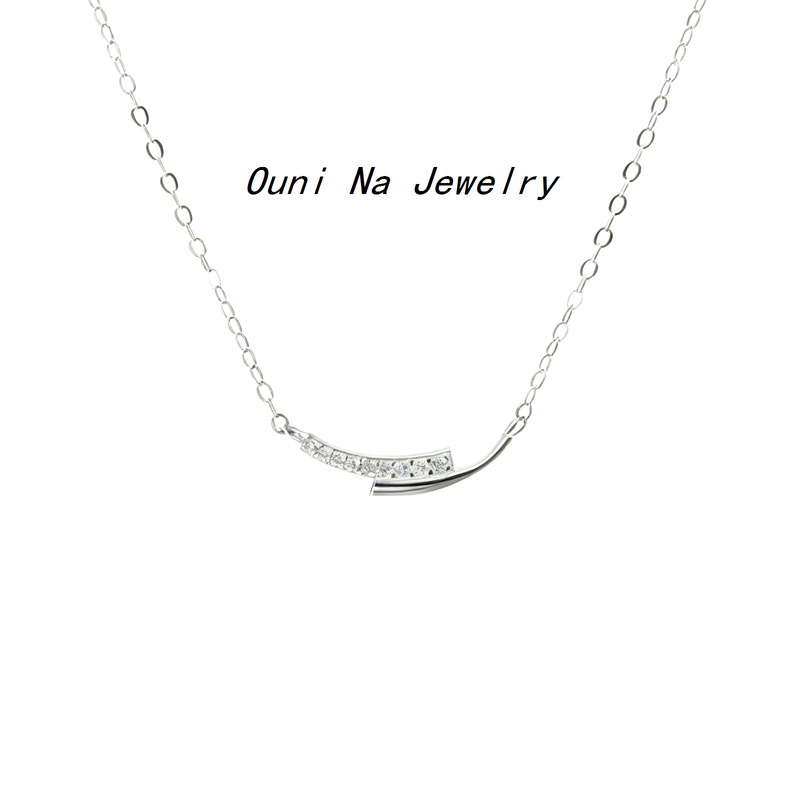 S925 Sterling Silver Plated 14K Gold Accessible Luxury High-End Necklace Simple Elegant Versatile Diamond Niche Clavicle Chain for Women