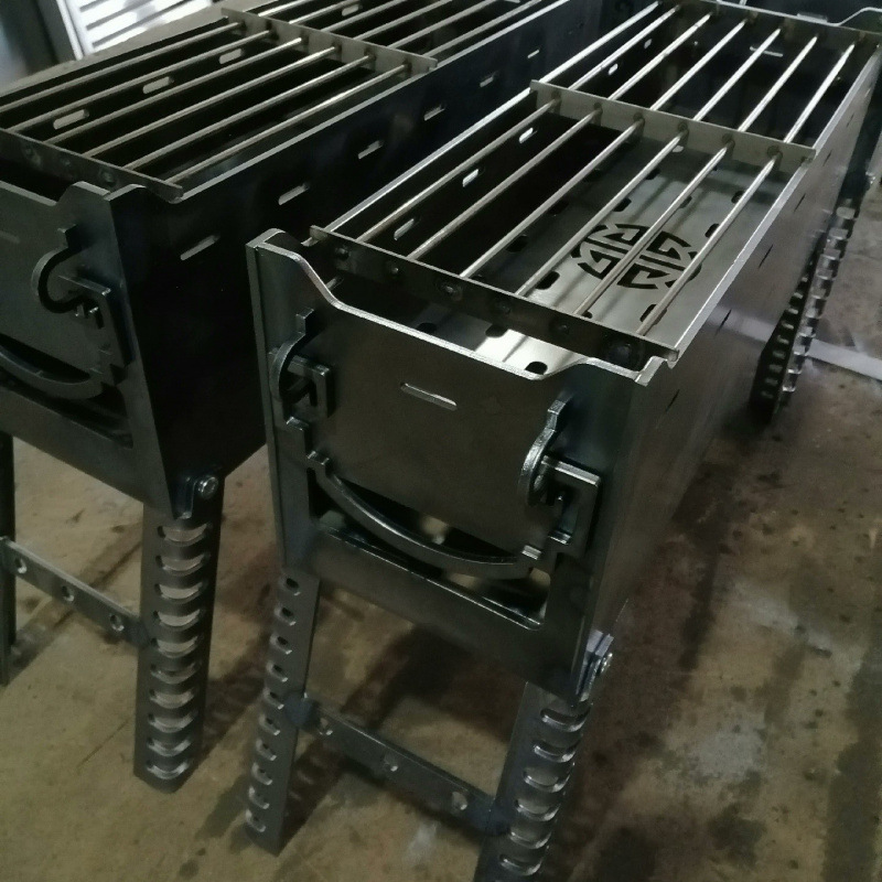 horno de barbacoa al aire libre carbón parrilla de barbacoa plegable portátil horno de barbacoa sin humo carbono asado horno de acero al carbono extra grueso