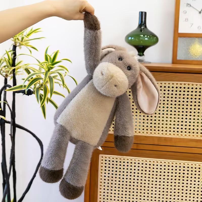 Simulación transfronteriza burro panda tranquilizador animal muñeco de peluche acompañante niño muñeca muñeca regalo de cumpleaños almohada