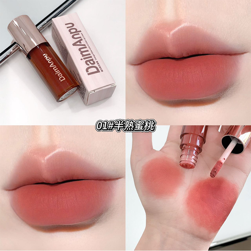 Daimanpu naranja brillante bloqueo crema labial suave niebla mate seda de desarrollo de color leche no seco maquillaje transfronterizo coreano