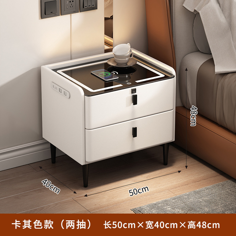 흰색 투드로우 벨트 램프 + 무선 충전 + 지문 잠금 + 삽입 열 USB + 블루투스 스테레오