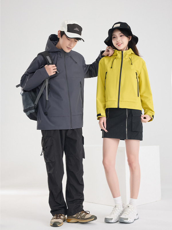户外情侣硬壳冲锋衣女款运动防泼水防污透气徒步登山服外套男批发|undefined
