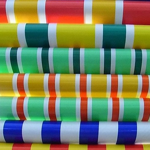 PVC杂色夹网布，0.35MM×72''×100码