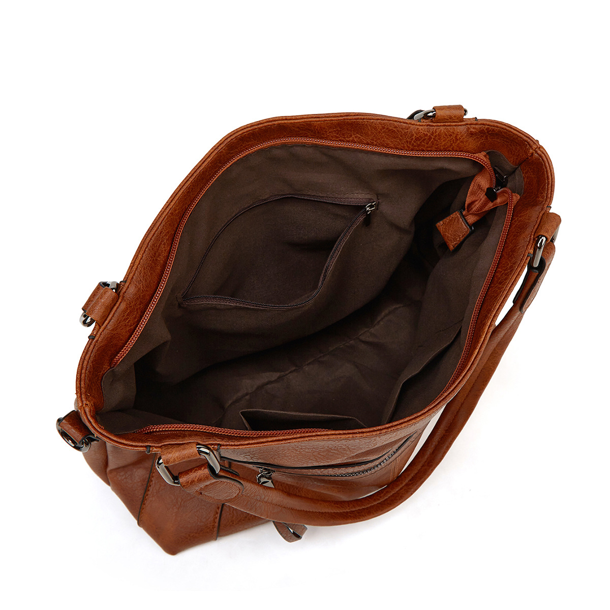 Women's Hobo Bag Set Large Capacity Soft Leather Shoulder Bag_voghion.com